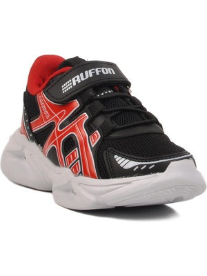Siyah-Kırmızı Çocuk Spor Ayakkabı Ruffon 2351 P