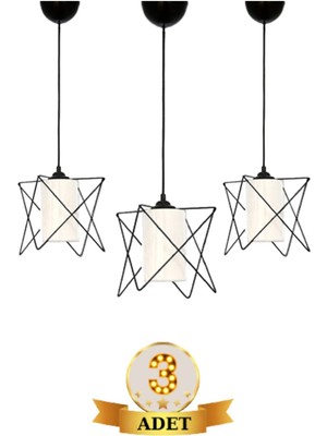 Mediterian Zigzag Beyaz Mika Camlı Avize, modern şık aydınlatma, metal yapım, 1 ampül başlıklı