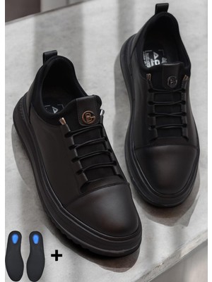 Ispartalılar TAB885 Ortopedik Taban Hakiki Deri Erkek Ayakkabı Günlük Casual Erkek Ayakkabı