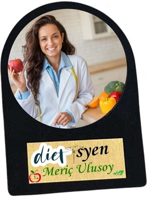 Diyetisyenlere Özel Fotoğraflı Ahşap Masa Üstü Çerçeve