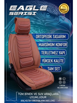Mg Zs Benzinli (2022-2023) Uyumlu Tam Set Oto Koltuk Kılıfı Eagle Serisi .7