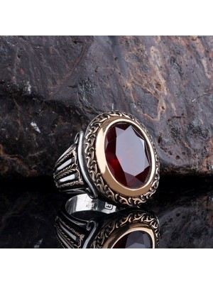 Zirkon Taşlı Model 925 Ayar Gümüş Erkek Yüzük