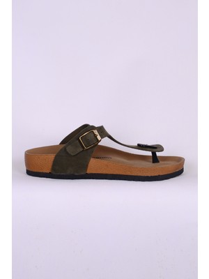 Pierre Cardin 7548 Parmak Arası Haki Kadın Terlik