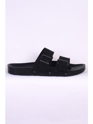 Pierre Cardin 7038 Ortopedik Büyük Numara Siyah Erkek Terlik