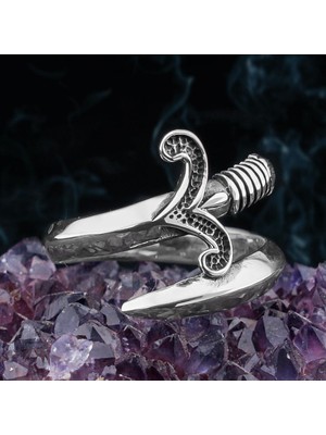 Kılıç Tasarımlı 925 Ayar Gümüş Yüzük