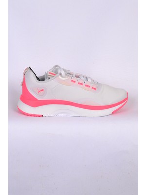 Puma 397673 02 Softride Orla Bağcıklı Ortapedik Taban Yab Destekli Beyaz-Pembe Kadın Spor Koşu Ayakkabısı