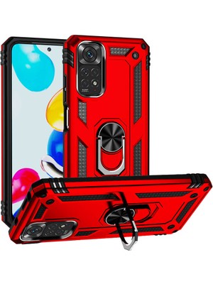 Uzaklarda Arama  Xiaomi Redmi Note 11 Global Kılıf Uzrm  Kapak-Kırmızı