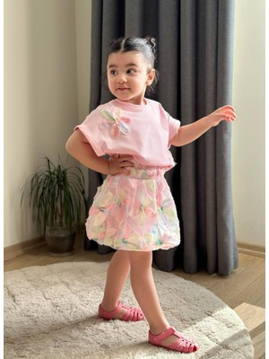 Berme Kids Kız Çocuk Balon Etekli 2 Li Takım