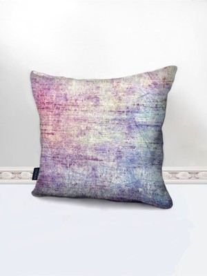 Dekoratif Yastık Kırlent Kılıfı 45X45 Eskitme Mor Renkler