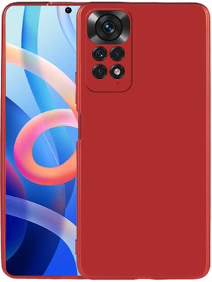 Uzaklarda Arama  Xiaomi Redmi Note 11 Global Kılıf Uzrm Premier Silikon Kapak-Kırmızı