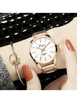 Kadın Saat Zarif Kuvars Paslanmaz Çelik Kadın Kol Saati