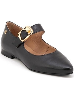 Bags Shoes Venüs 2511501Y Kadın Hakili Deri Kemer Tokalı Babet