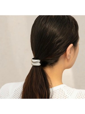 Kadın Gold - Gümüş Metal Lastik Toka