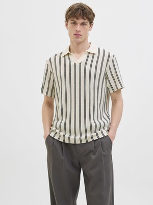 Jprbluharry Ss Splıt Neck Polo Açık Bej