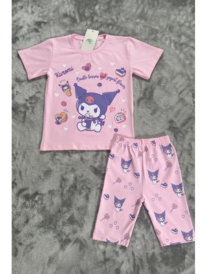Baskılı Kaprili Kız Çocuk Takım