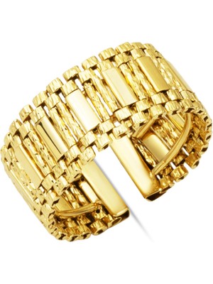 Kleopatra Kalemli 14 Ayar Altın Yüzük