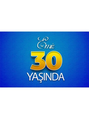 Mavi Doğum Günü Afişi 35X50 cm