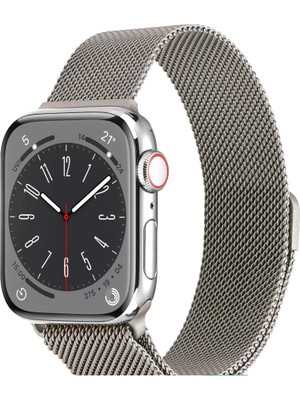 MobaxAksesuar Apple Watch 7/8/9 41mm Kordon Milano Loop Metal Kordon