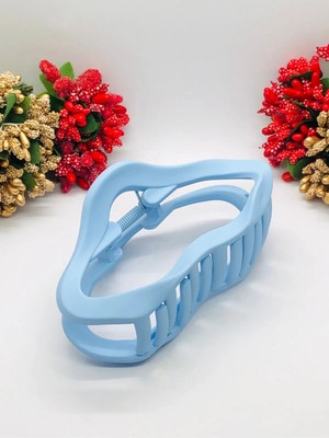 Kadın Soft Renkli Mandal Toka Saç Tokası 11 cm Büyük Boy