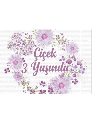 Pembe Doğum Günü Afişi -1 70X100 cm