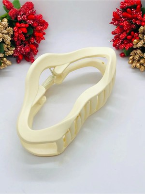 Kadın Soft Renkli Mandal Toka Saç Tokası 11 cm Büyük Boy