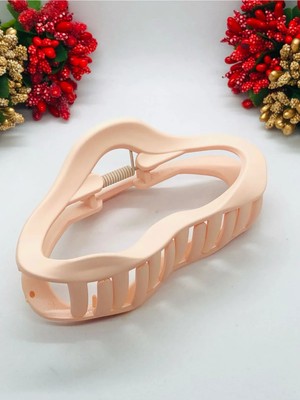 Kadın Soft Renkli Mandal Toka Saç Tokası 11 cm Büyük Boy