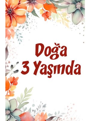 Sarı Çiçekler Temalı Doğum Günü Afişi 70X100 cm