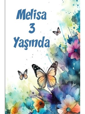 Turuncu Kelebekler Temalı Doğum Günü Afişi 70X100 cm