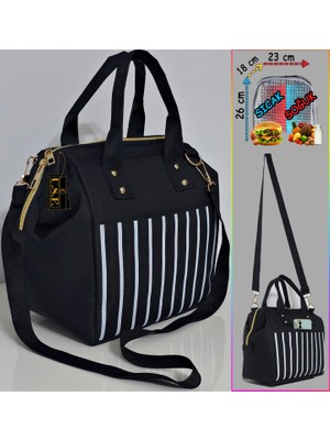 Beslenme Çantası Isı Yalıtımlı Termal Termoslu Sıcak Soğuk Yemek, Mama, Gıda Askılı Taşıma Çantası