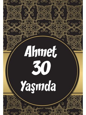 Siyah Gold Doğum Günü Afişi 70X100 cm