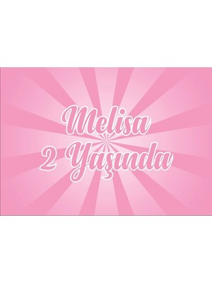 Pembe Doğum Günü Afişi -1 100X150 cm