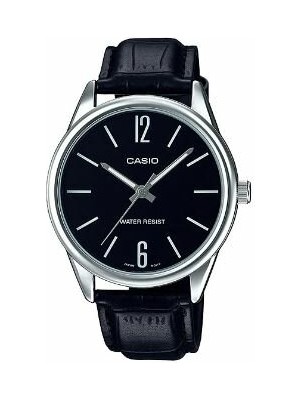 Casio MTP-V005L-1BUDF Erkek Kol Saati Pilli (Quartz) Mekanizma Siyah Deri Kordon 3 ATM Suya Dayanıklı