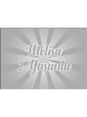 Gri Doğum Günü Afişi 100X150 cm