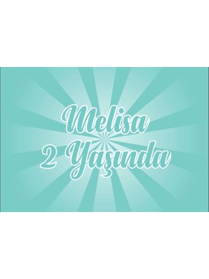 Turkuaz Doğum Günü Afişi 100X150 cm