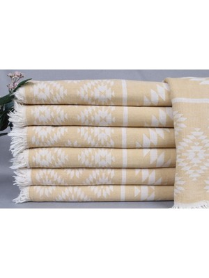 Peştemal Hardal Peştemal 90X180 cm Pamuk Peştemal Fouta Peştemal Yoga Peştemal