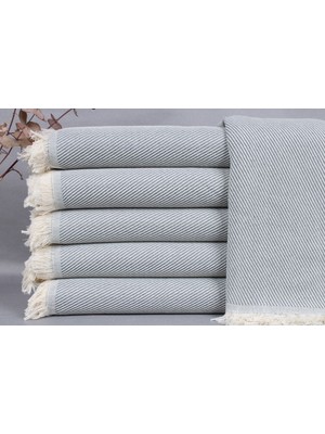 Peştemal Koyu Gri Plaj Peştemali Banyo Peştemali 90X180 cm Pamuk Peştemal Banyo Peştemali