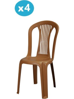 Omnipazar MT-GF187 Agosto Plastik Bahçe Balkon Sandalye 4'lü Set