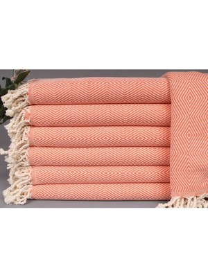 Peştemal Turuncu Peştemal 100X186 cm Pamuk Peştemal Yaz Peştemal Organik Peştemal