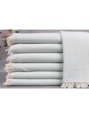 Peştemal Mint Plaj Peştemali 90X180 cm Pamuk Peştemal Hediye Peştemal Fitness Peştemal