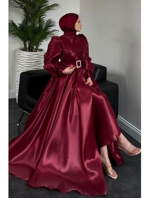 Kleopatra Tafta  Abiye Bordo