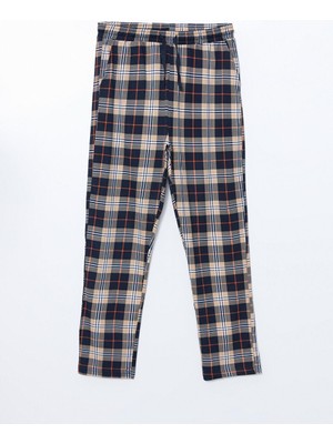 Standart Kalıp Ekose Erkek Pijama Alt  (S5)