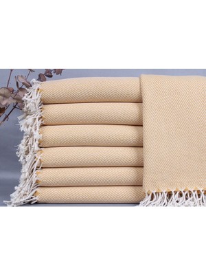 Peştemal Hardal Banyo Peştemali 100X186 cm Pamuk Peştemal Tatil Peştemalsu Dekoratif Peştemal