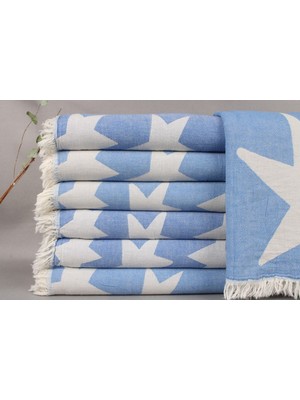 Peştemal Saks Mavi Peştemal 90X175 cm Pamuk Peştemal Hediye Peştemal Otel Peştemal