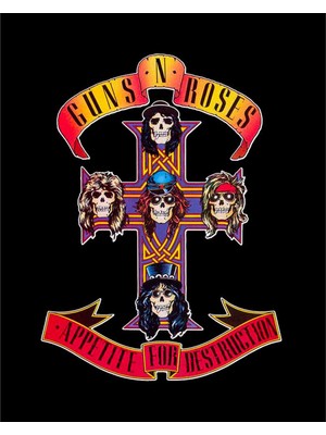 Guns N Roses Appetite For Destruction Büyük Sırt Patch Yama