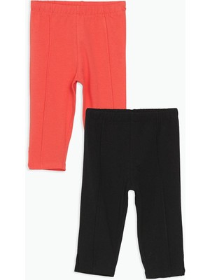 Lcw Kids Beli Lastikli Basic Kız Çocuk Tayt 2'li  (S5)