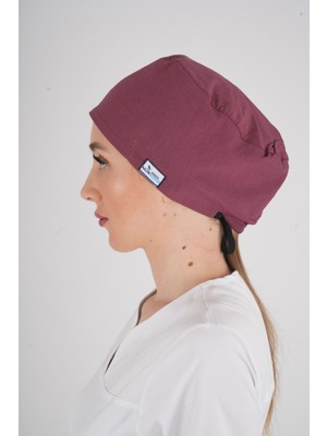 Nur Medikal Giyim Düz Gül Kurusu Doktor Hemşire Hastane Aşçı Medikal Cerrahi Bonesi