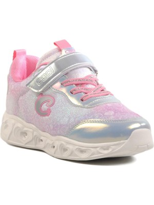 Gümüş Işıklı Kız Çocuk Spor Ayakkabı F