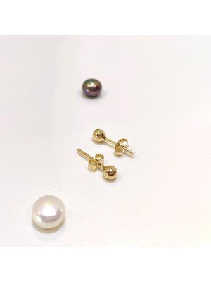 4mm Top Vidalı Küpe 14 Ayar Altın Hd Videolu