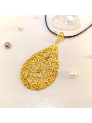 Örgü Telkare Kolye 14 Ayar Altın 4K Videolu