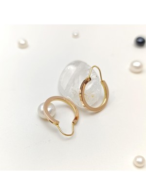 21MM Sallanan Halka Küpe 14 Ayar Altın Hd Videolu